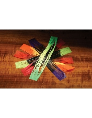 Hareline Dubbin Crazy Legs Tipped in Pearl and Flourescent Orange